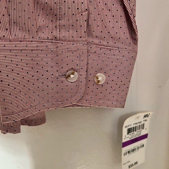 New!! Never worn. Rose/Pink Button up shirt. - Picture 4 of 5